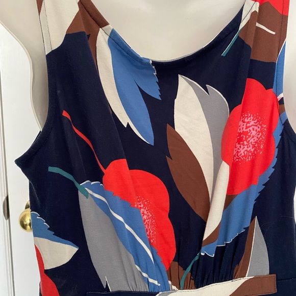 Boden Navy Floral Maxi Dress 8P - Picture 3 of 5